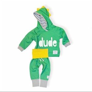 Hoodie Set with dino hood